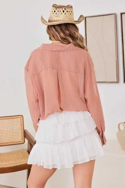 Ruffle Tiered Waves Mini Skorts